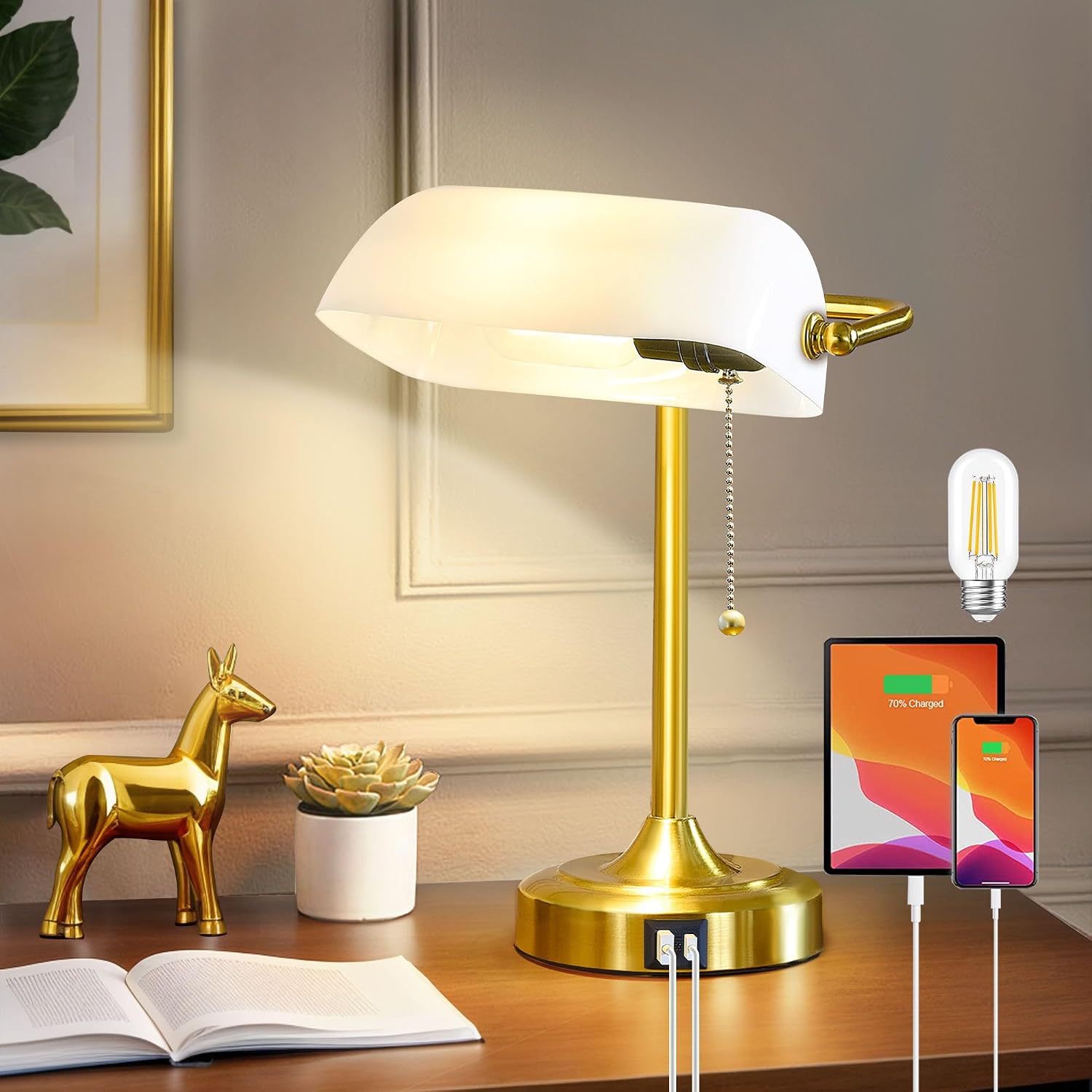Vintage Bankers Desk Lamp